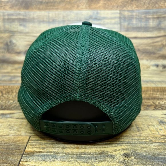 Defunct Schmidt Beer Fish Mens Trucker Hat Green Snapback Retro Lager Throwback - Picture 5 of 8